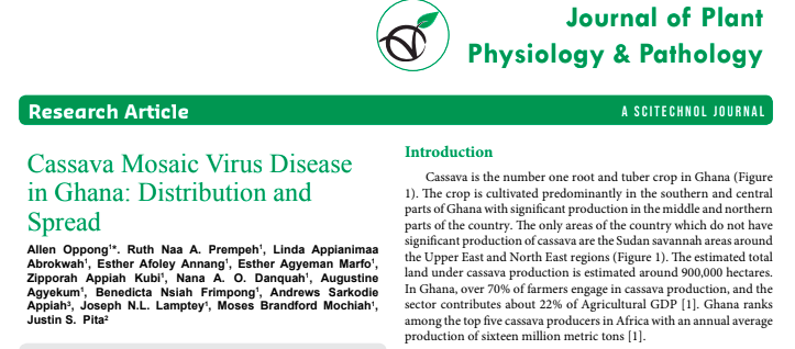 Cassava Mosaic Virus Disease  in Ghana: Distribution and  Spread