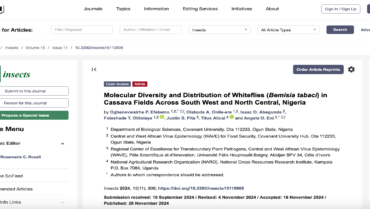 Molecular Diversity and Distribution of Whiteflies (Bemisia tabaci) in Cassava Fields Across South West and North Central, Nigeria