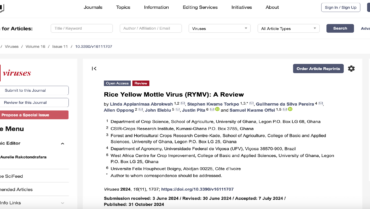 Rice Yellow Mottle Virus (RYMV) A Review