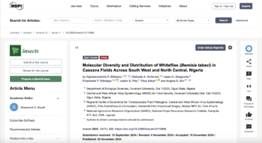 Molecular Diversity and Distribution of Whiteflies (Bemisia tabaci) in Cassava Fields Across South West and North Central, Nigeria