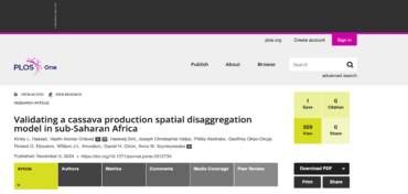 Validating a cassava production spatial disaggregation model in sub-Saharan Africa