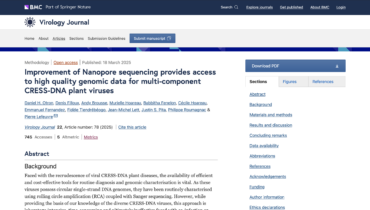 Improvement of Nanopore sequencing provides access to high quality genomic data for multi-component CRESS-DNA plant viruses – FR