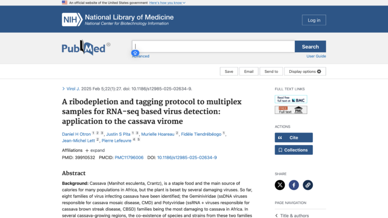A ribodepletion and tagging protocol to multiplex samples for RNA-seq based virus detection: application to the cassava virome
